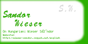 sandor wieser business card